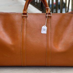 Louis Vuitton LV Boston Bag Keepall 50 Light Brown Epi